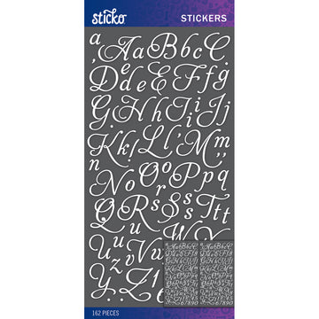 Sticko Alphabet Stickers - White Aphrodite Small