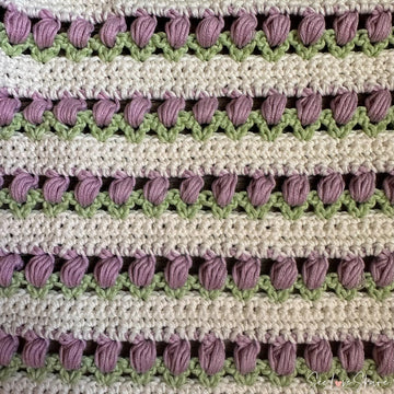 Mini Tulips in a Row Baby Blanket