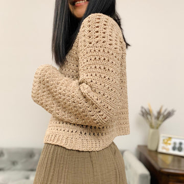 Crisscross stitch sweater