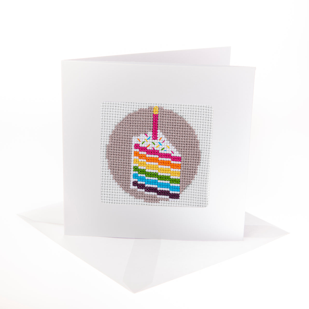 Stitchfinity Cake Mini Card Cross Stitch Kit - 13cm x 13cm