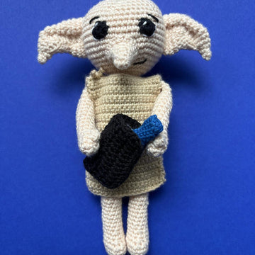 Hard-working elf amigurumi