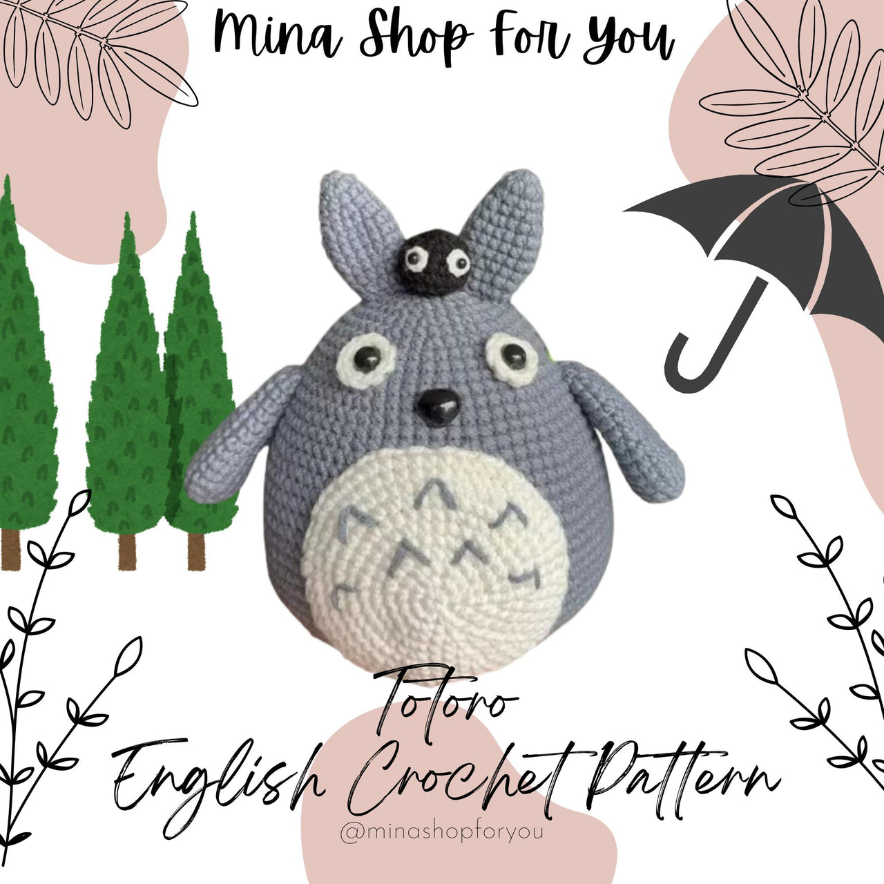 Totoro  Amigurumi Crochet Pattern: 8-inches Doll (English PDF)