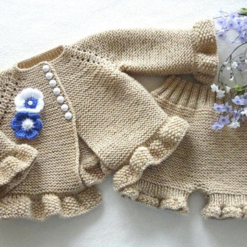 Knitting Baby Cardigan Garter Stitch Baby Bloomers