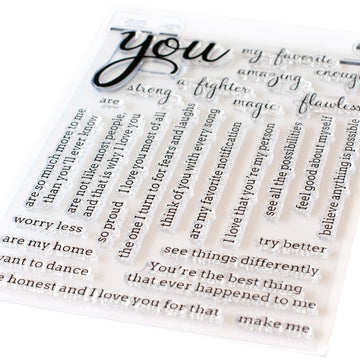 Pinkfresh Studio Clear Stamp Set 6"X8" - You - Simply Sentiments