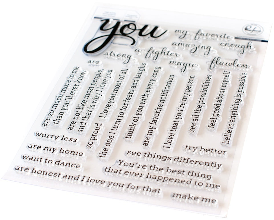 Pinkfresh Studio Clear Stamp Set 6"X8" - You - Simply Sentiments