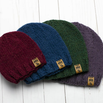 Knit Flat Beanie Hat