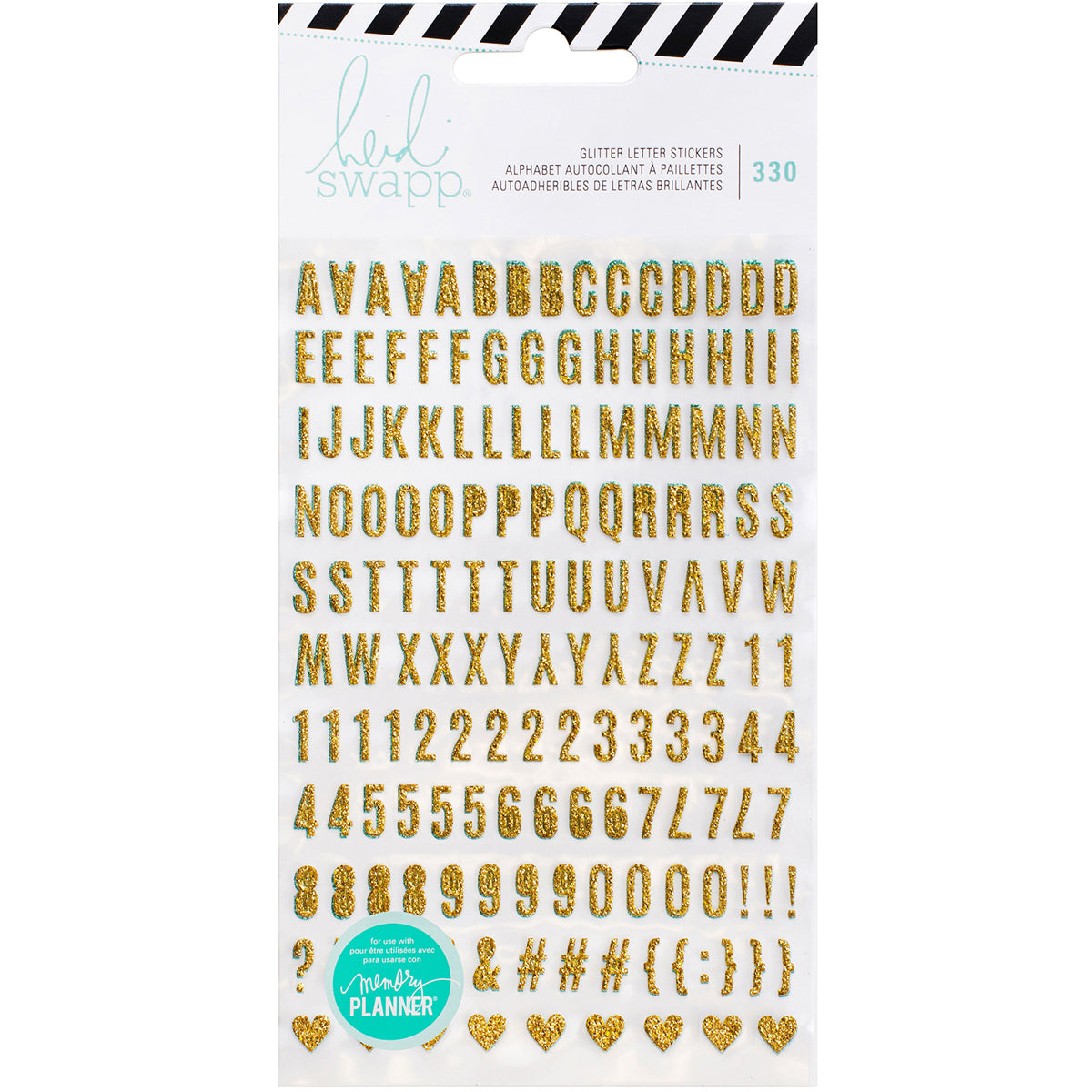 American Crafts Heidi Swapp Memory Planner Stickers 2/Pkg - Glitter Alphabet