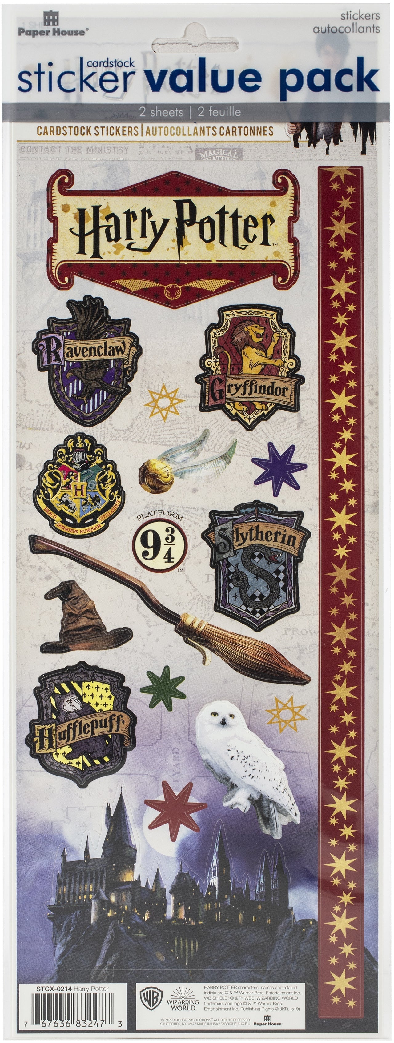 Paper House Cardstock Sticker 2/Pkg - Harry Potter