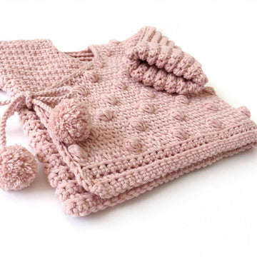 Size 12-24 months- NEO Crochet Crossed Baby Jacket