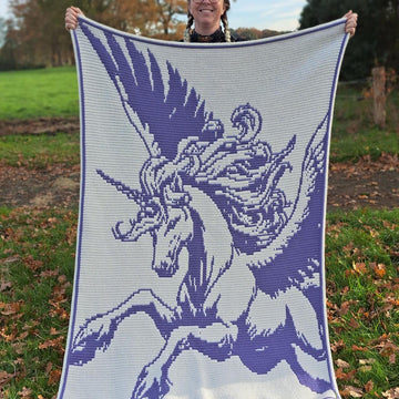 Fantasy Flight | Unicorn Pegasus Mosaic Blanket