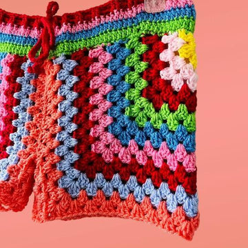 Asymmetric Crochet Shorts