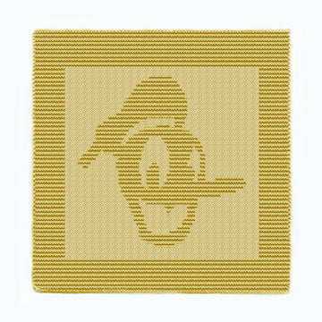 Donald Duck Square Knitting Pattern