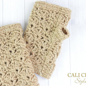 Elaine Crochet Fingerless Gloves #808G