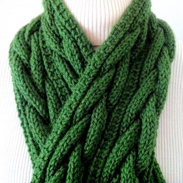 Connemara Plaited Knit Scarf