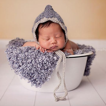 #19 Newborn scallop pixie hat