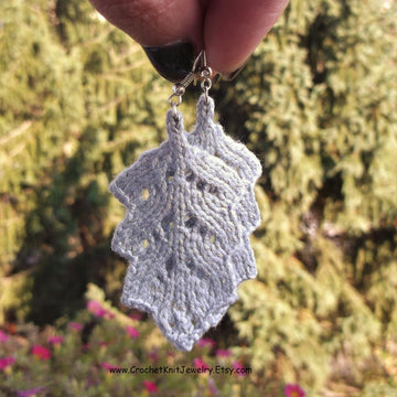 Knit lace earrings