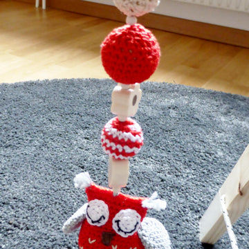 Baby Gym Spielbogen Eule Häkelanleitung