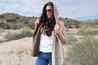 Sweet Stripes Hooded Scarf