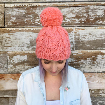 Pomtastic Cabled Hat