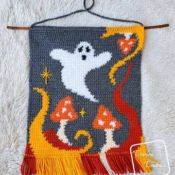 Ghost in the Mushrooms Wall Hanging