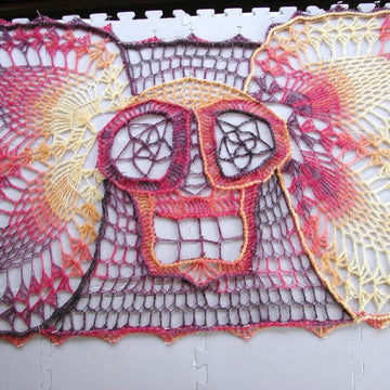 Heaven Sent an Angel Winged Skull Shawl