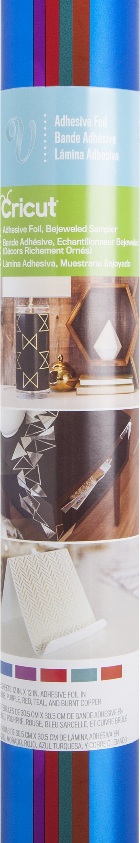 Cricut Adhesive Metallic Foil Sampler 12"X12" 5/Pkg - Bejeweled