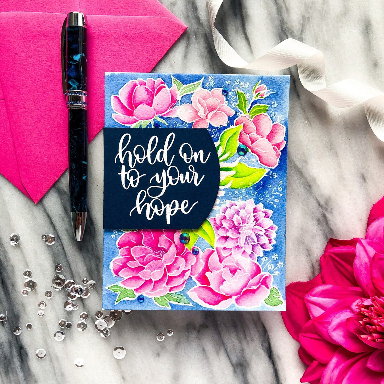 Pinkfresh Studio Clear Stamp Set 6"X8" - Flower Garden