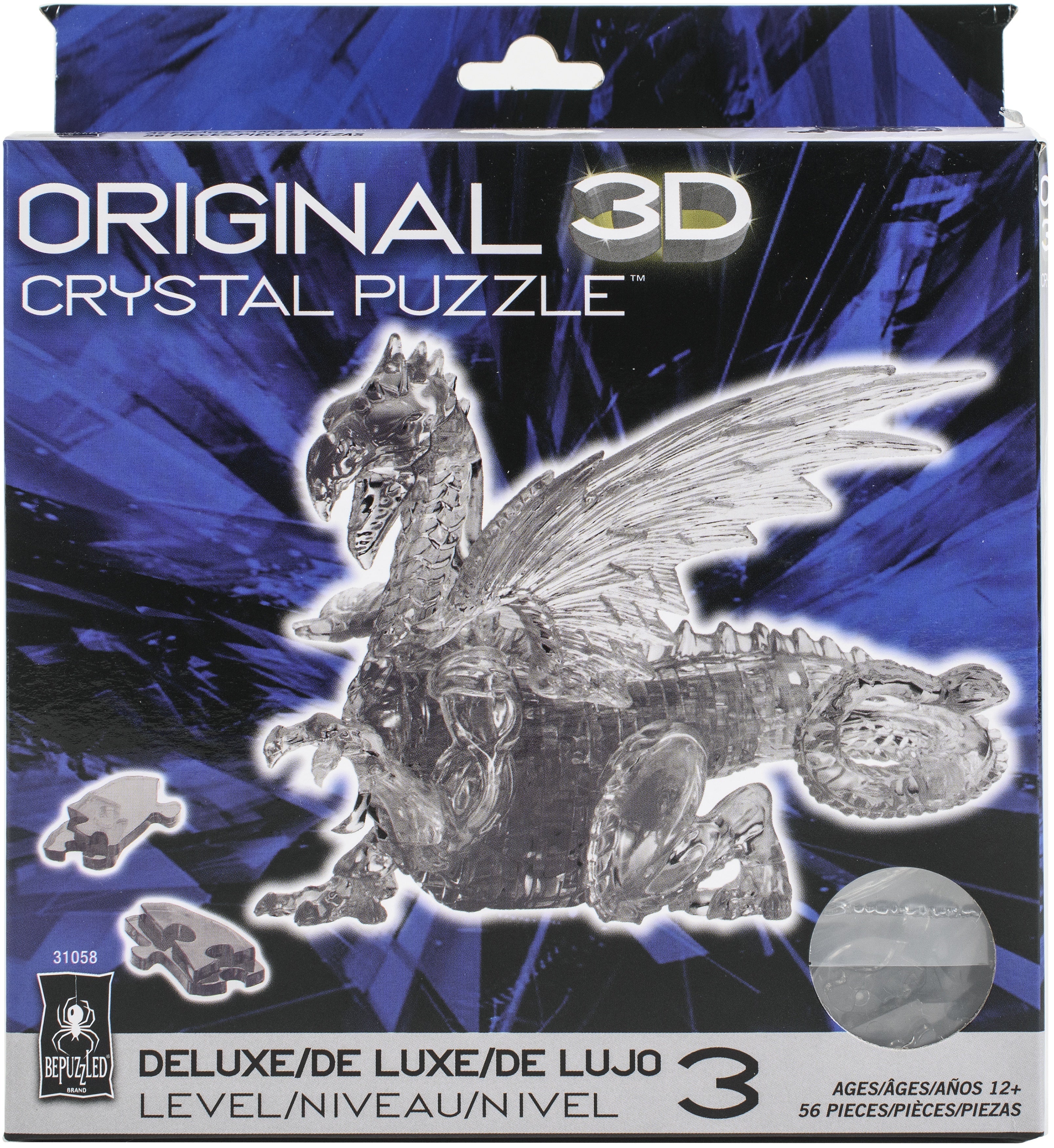 University Games 3-D Licensed Crystal Puzzle - Black Dragon