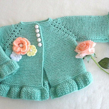 Pattern Baby Jacket Garter Stitch and Baby Pants