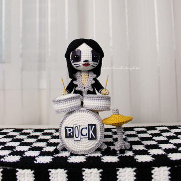 The Catman – Rock Doll Crochet Pattern + Drum Set (Fanart Inspired)