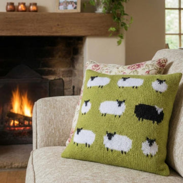 Flock of Sheep Cushion in Aran