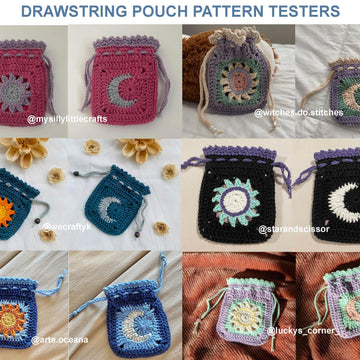 Sun and Moon Drawstring Pouch