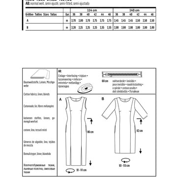 Burda Style Women's Feminine Dresses B6418 - Paper Pattern, Size 10-20
