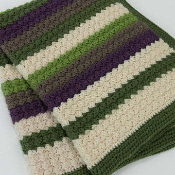 Lucky Clover Sedge Stitch Crochet Blanket
