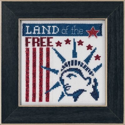 Mill Hill Patriotic Quartet - Land of the Free Cross Stitch Kit - 5inx5in