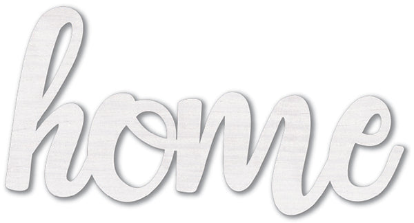 Hampton Art Mix The Media Wood Script Words - Home, White