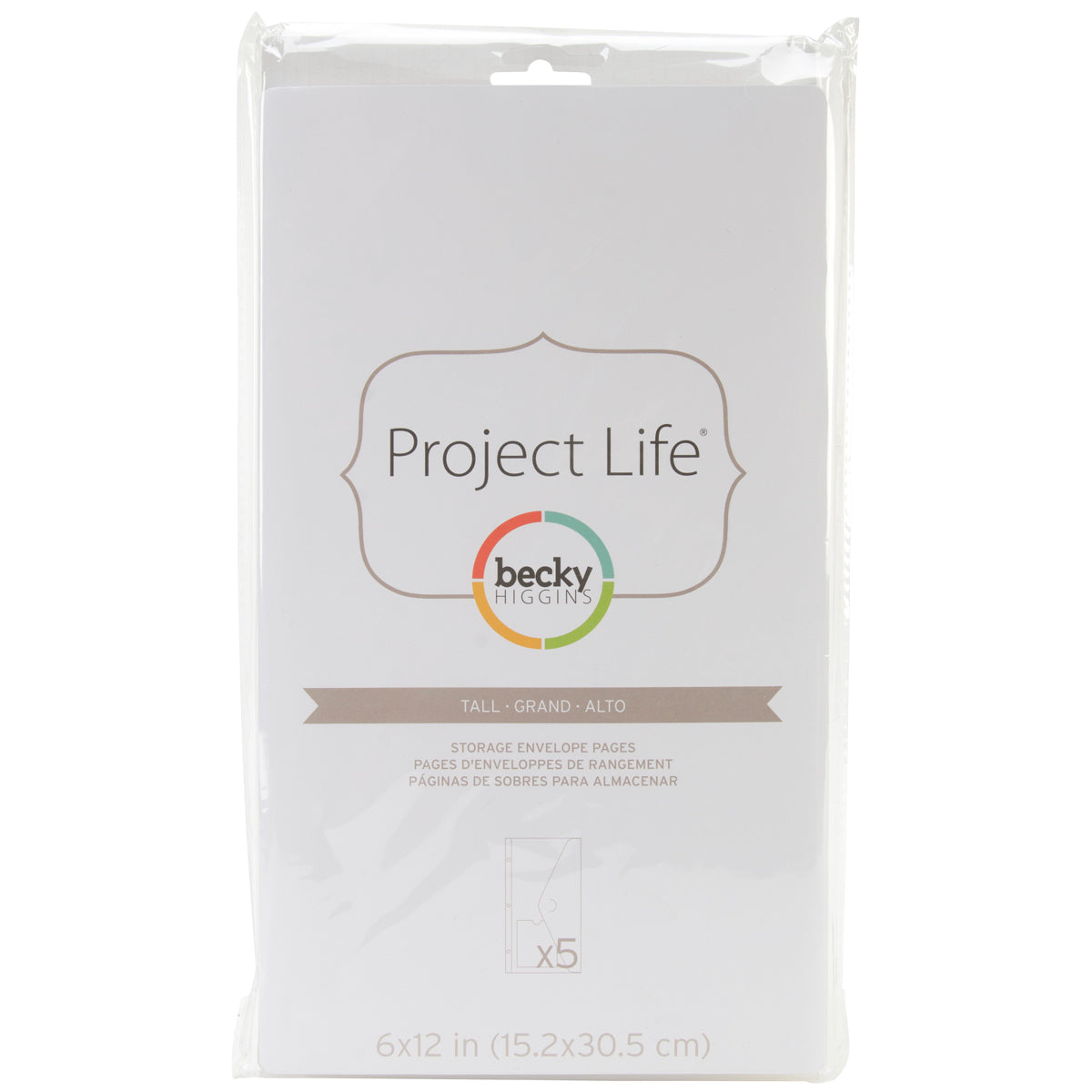 American Crafts Project Life Big Envelope Pages 6"X12" 5/Pkg - 039968