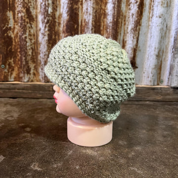Eyelet Moss Baby Hat -- a loom knit pattern