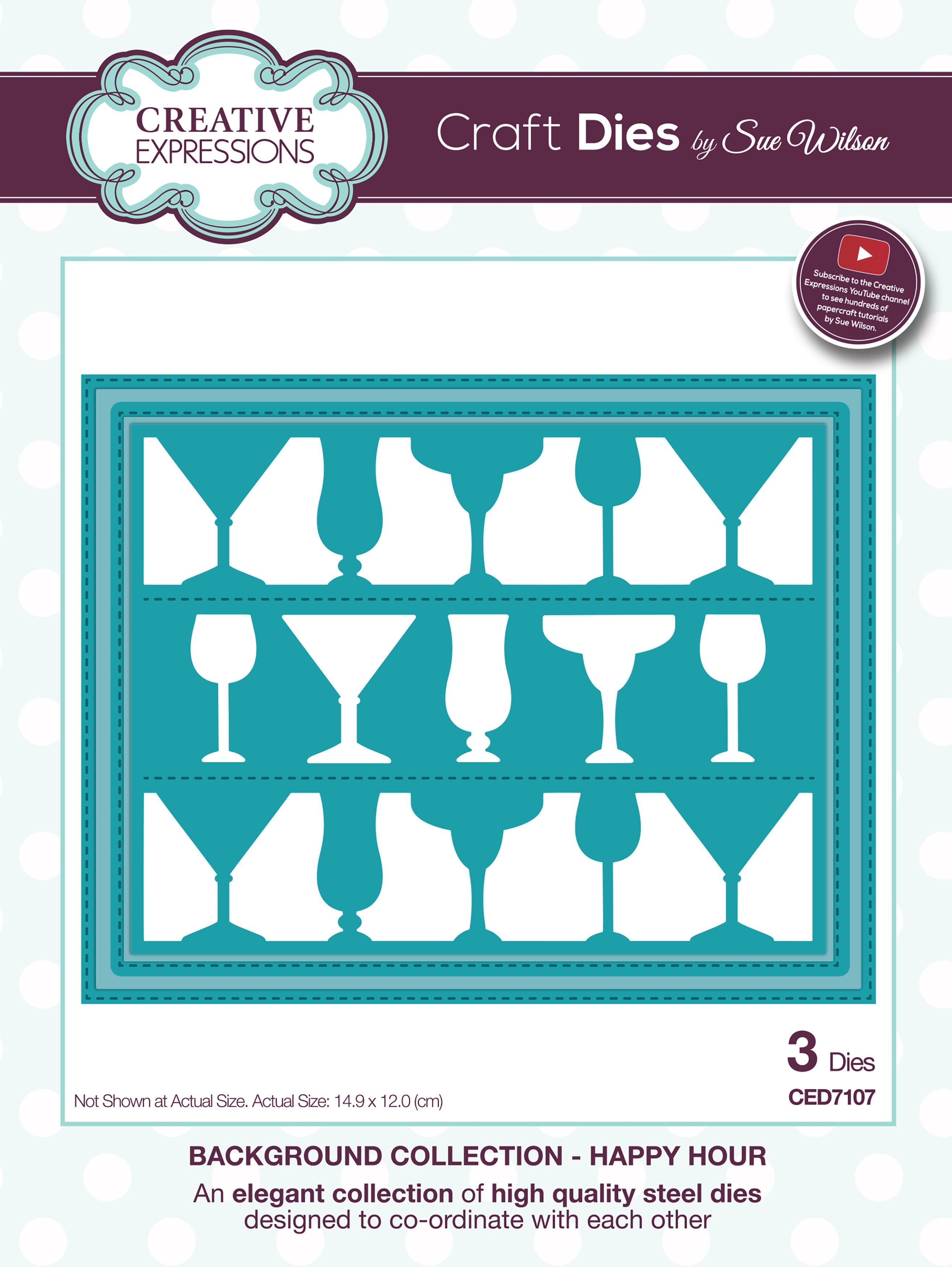 Creative Expressions Craft Dies By Sue Wilson - Happy Hour Background
