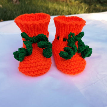 Pumpkin Baby Booties