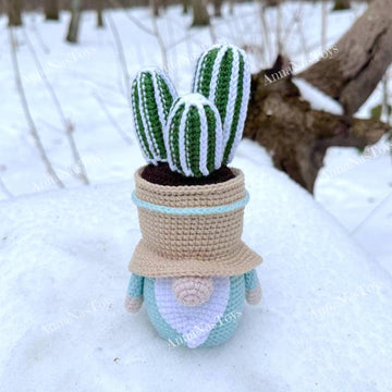 Gnome-cactus in a pot 3