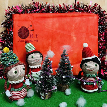 Amigurumi Christmas recycle doll