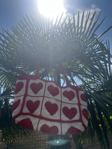 Heart Granny Square Bag
