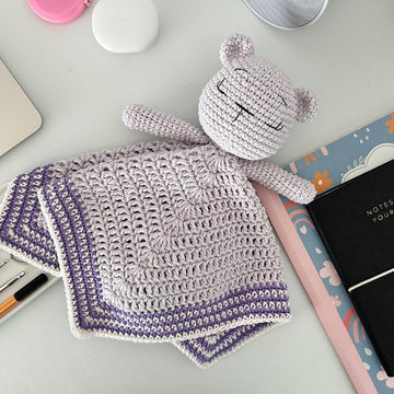 Bear lovey blanket crochet pattern