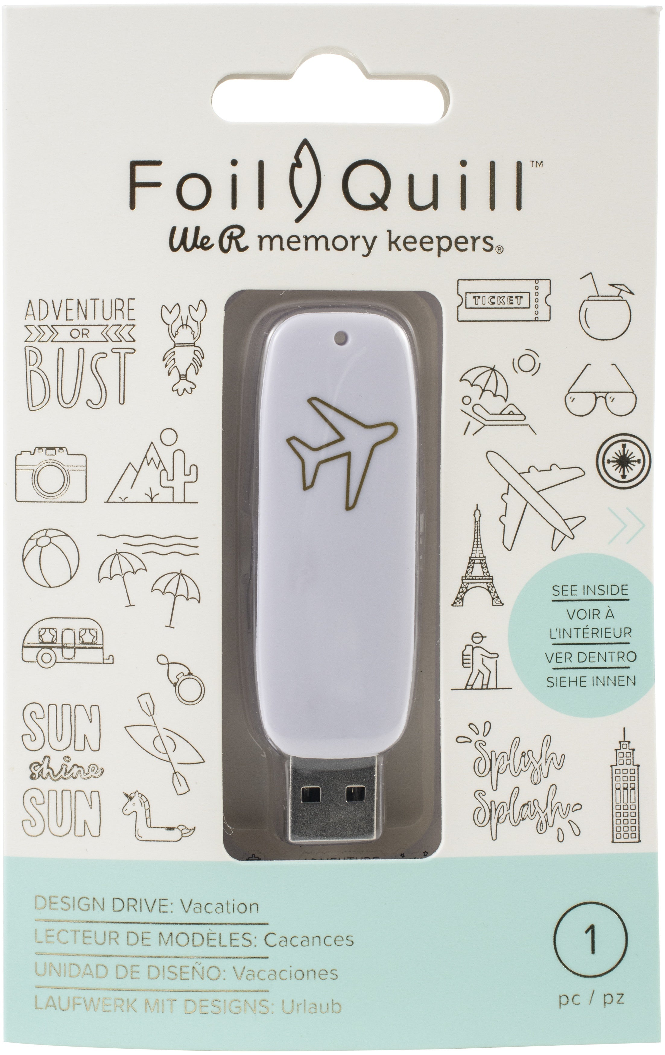 We R Memory Keepers Foil Quill USB Artwork Drive - Vacation