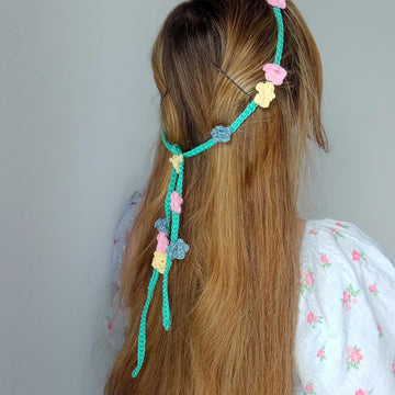 Crochet Whimsical Flower Crown/Hair Wreath Pattern