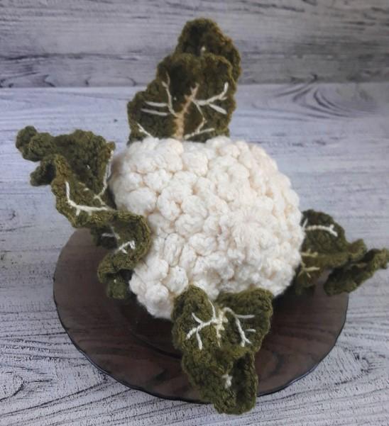 Crochet Cauliflower Pattern: Montessori Baby Toy, Friendsgiving Decor (PDF Pattern)