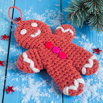 Gingerbread Ornament Crochet Pattern: DIY Christmas Tree Decor