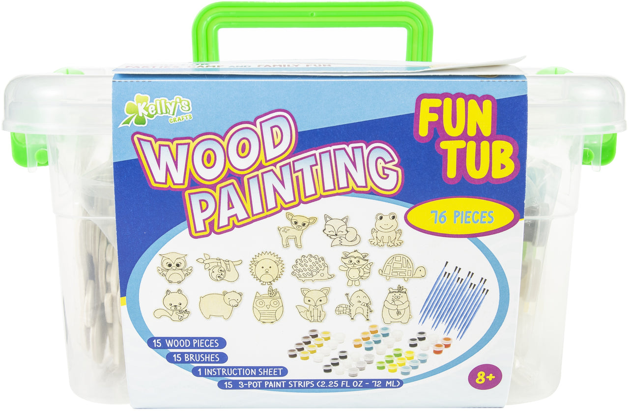 New Image Group Kelly's Crafts Wood Painting Fun Tub - Woodland Friends