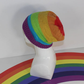 Rainbow 4Ply Slouch Hat Circular